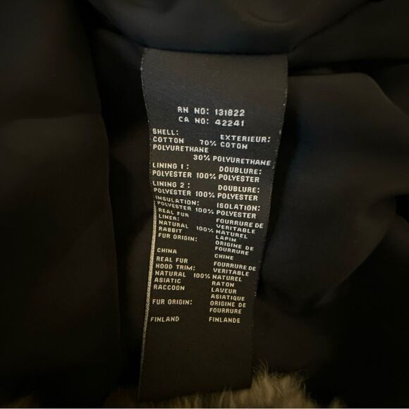 SAM. Parka Carbon Rabbit Fur Lined Zipper Jacket - Picture 14 of 16